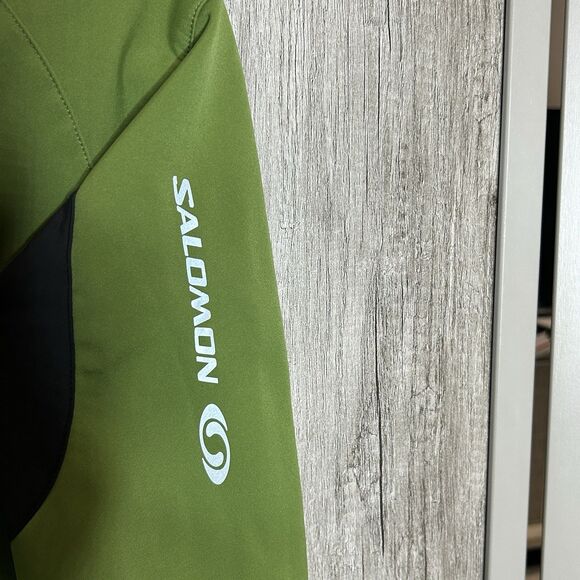 Salomon  Jacket Size M Full Zip Softshell Watch Window Green Color - Picture 2 of 12